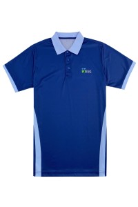 Manufacture Short Sleeve Blue Polo Shirts Custom Contrast Lapels Contrast Cuffs Mens Dye Sublimation Dye Sublimation Garment Factory 100%Polyester P1391